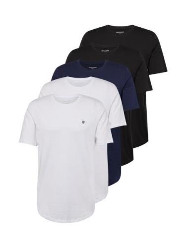 JACK & JONES Bluser & t-shirts 'JJBrody'  natblå / sort / hvid