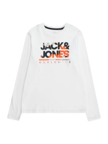 Jack & Jones Junior Shirts 'JJLUKE'  navy / grå / orange / hvid