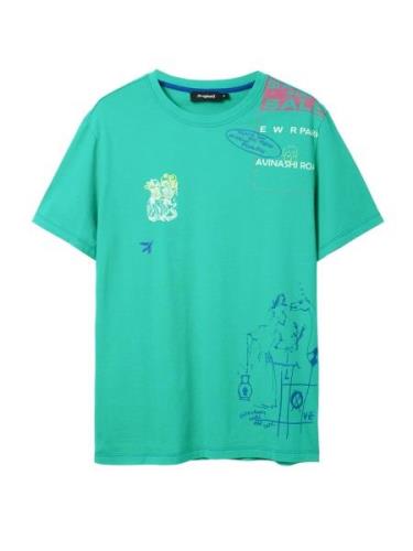 Desigual Bluser & t-shirts 'Francis'  blå / jade / hindbær / hvid