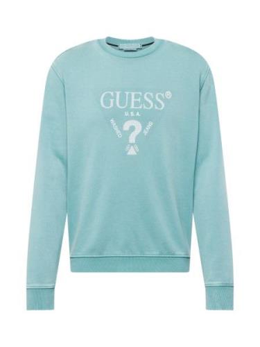 GUESS Sweatshirt  neonblå / hvid