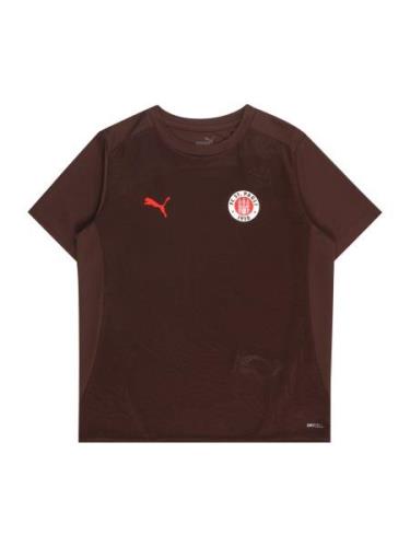 PUMA Funktionsskjorte 'FC St. Pauli'  mørkebrun / rød / hvid