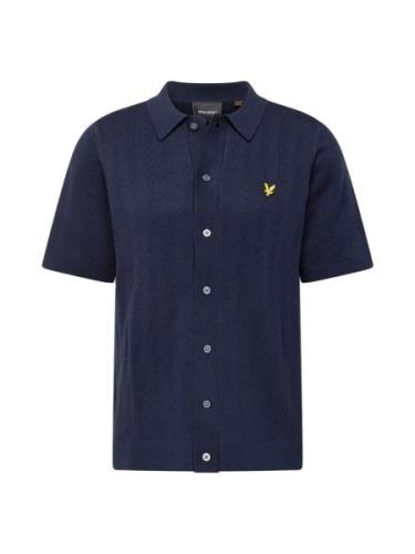 Lyle & Scott Skjorte  navy / gul / sort