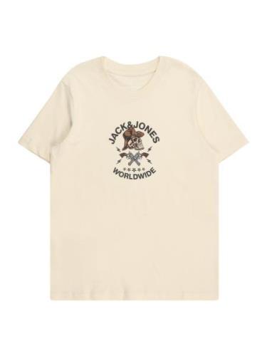 Jack & Jones Junior Shirts 'JORSEVEN SKULL'  creme / brun / grå / sort