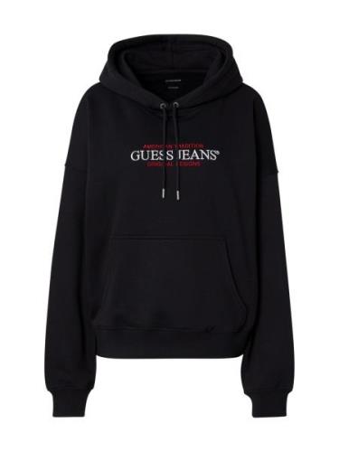 GUESS JEANS Sweatshirt 'AMERICAN'  rød / sort / hvid