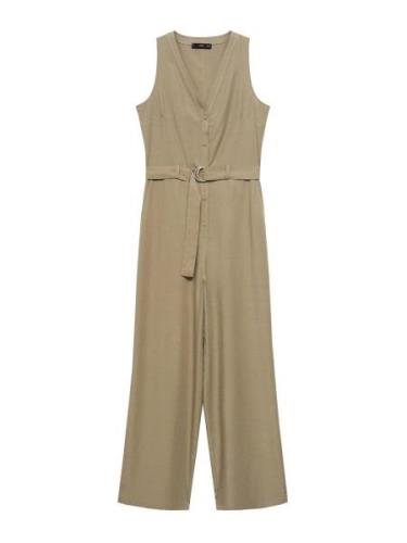 MANGO Jumpsuit 'Lemon'  khaki