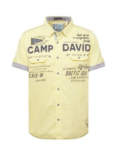 CAMP DAVID Skjorte  navy / gul / sort