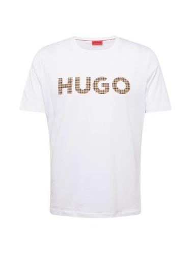 HUGO Bluser & t-shirts 'Dulivio_U243'  beige / sand / sort / hvid