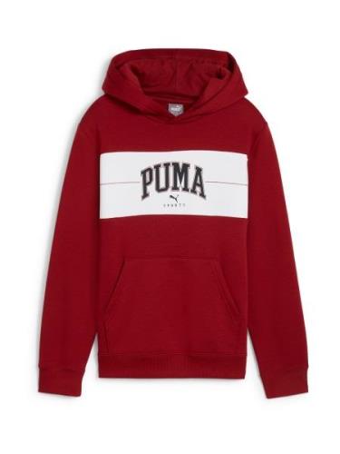 PUMA Sweatshirt 'Squad'  carminrød / sort / hvid