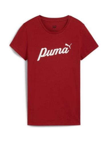 PUMA Funktionsbluse 'Ess+'  rubinrød / hvid