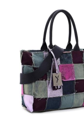 Suri Frey Shopper 'Ashley'  blue denim / lilla / pink / mørkerød