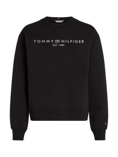 TOMMY HILFIGER Sweatshirt  sort / hvid