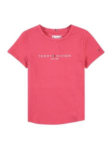 TOMMY HILFIGER Bluser & t-shirts 'ESSENTIAL'  pink / hvid