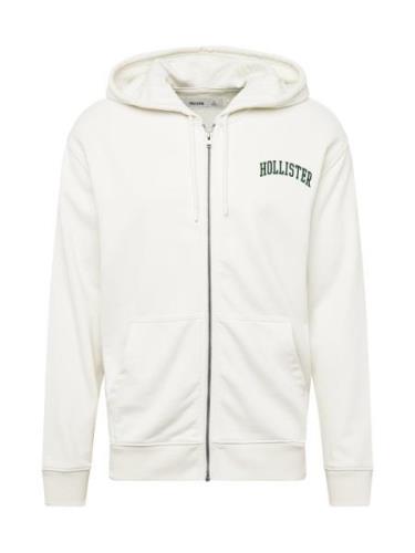 HOLLISTER Sweatjakke  creme / mørkegrøn