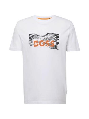 BOSS Bluser & t-shirts 'Te_Building'  mørkeorange / sort / hvid