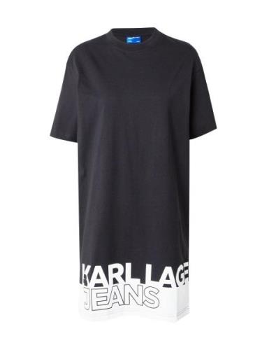 KARL LAGERFELD JEANS Kjole  sort / hvid