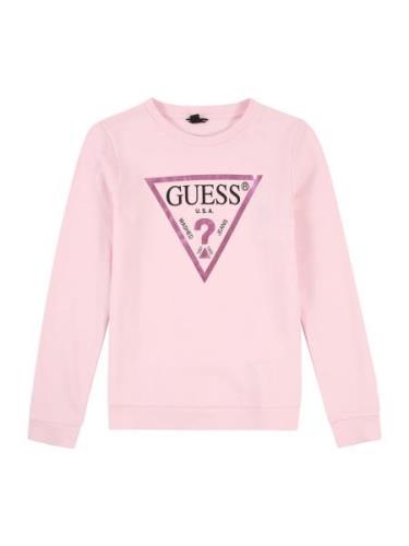 GUESS Sweatshirt  lyserød / magenta / sort