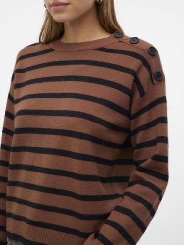 VERO MODA Pullover 'SABA'  brun / sort