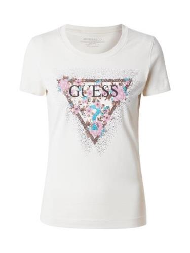 GUESS Shirts 'CHERRY FLOWER'  lysebeige / himmelblå / brun / lyserød