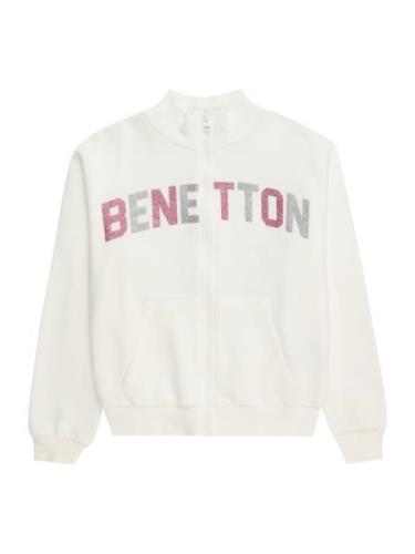 UNITED COLORS OF BENETTON Sweatjakke  bær / sølv / offwhite