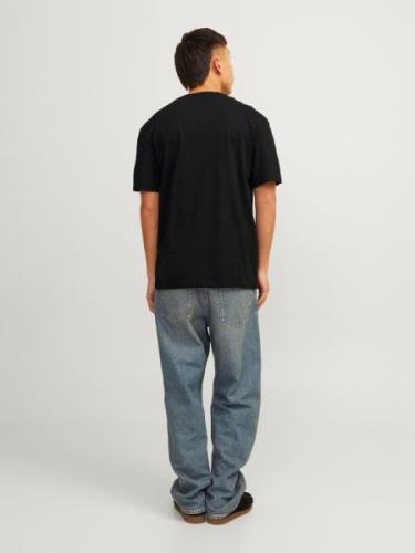 JACK & JONES Bluser & t-shirts 'JORSeven'  gul / abrikos / sort / hvid