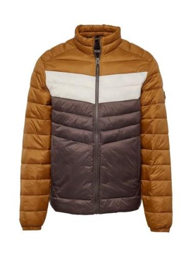 JACK & JONES Overgangsjakke 'JJESPRINT'  cognac / mørkebrun / hvid