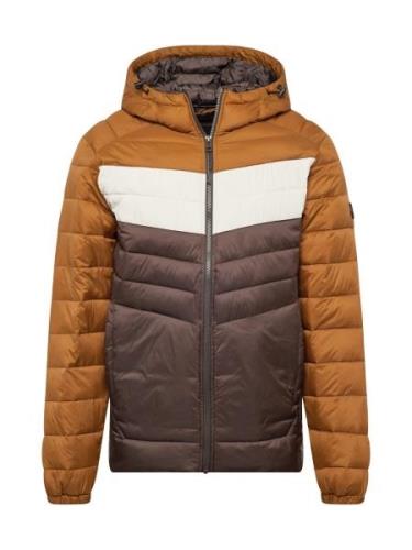 JACK & JONES Overgangsjakke 'JJESPRINT'  cognac / mørkebrun / hvid