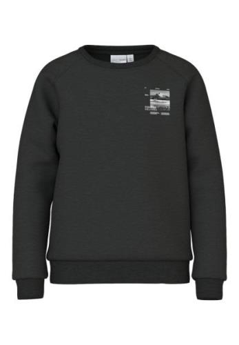 NAME IT Sweatshirt 'VION'  grå / mørkegrå / sort