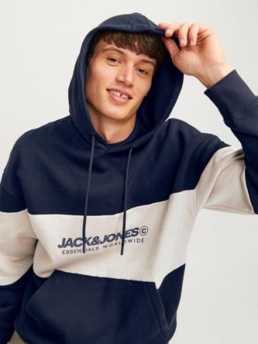 JACK & JONES Sweatshirt 'JJELegacy'  marin / offwhite