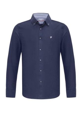 DENIM CULTURE Skjorte 'Tywin'  navy / hvid