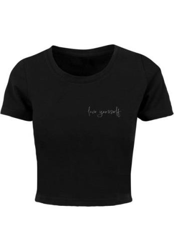 Merchcode Shirts 'Love Yourself'  sort / hvid