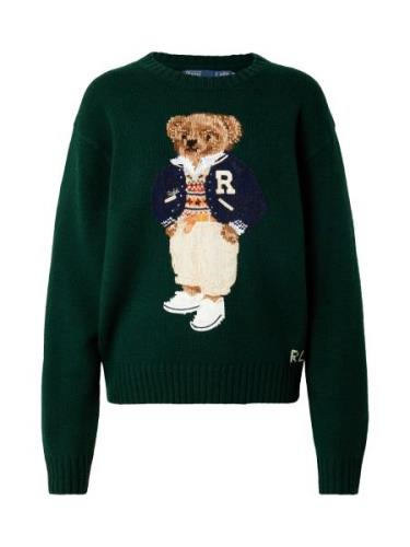 Polo Ralph Lauren Pullover 'PREP BEAR'  beige / navy / mørkegrøn / hvi...