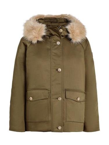 TOMMY HILFIGER Vinterjakke  sand / oliven