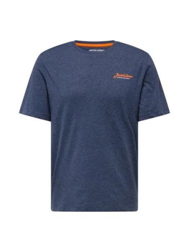 JACK & JONES Bluser & t-shirts 'JJERIK'  blå-meleret / orange