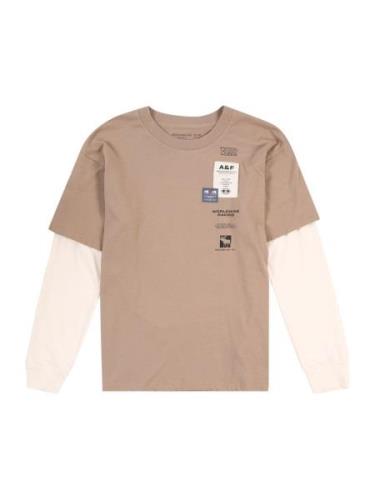 Abercrombie & Fitch Shirts 'JUL4'  creme / taupe