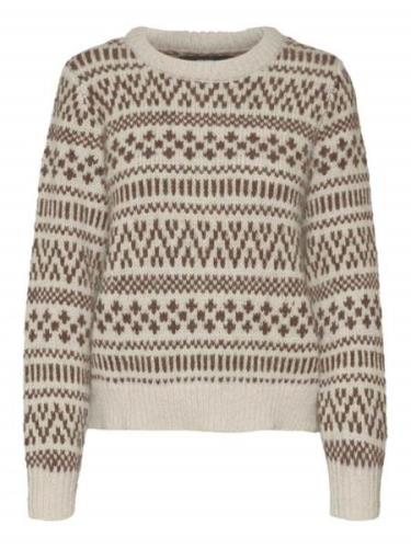 VERO MODA Pullover 'KAIRA'  beige / brun