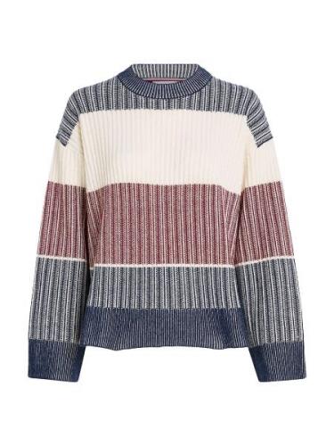 TOMMY HILFIGER Pullover  ecru / mørkeblå / mørkerød