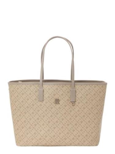 TOMMY HILFIGER Shopper 'Monoplay'  beige / lysebeige