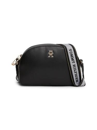 TOMMY HILFIGER Skuldertaske  sort / hvid