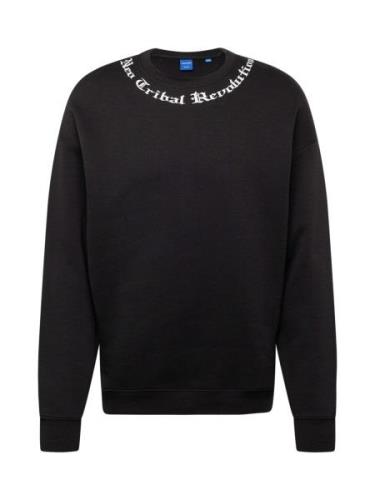 JACK & JONES Sweatshirt 'JORNEO'  sort / hvid