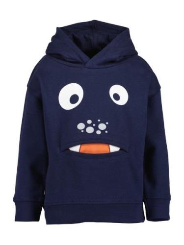 BLUE SEVEN Sweatshirt  natblå / grå / orange / hvid