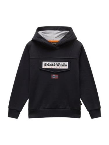 NAPAPIJRI Sweatshirt 'BURGEE'  carminrød / sort / hvid