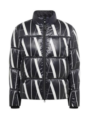 ARMANI EXCHANGE Overgangsjakke 'Tessuto'  sort / hvid