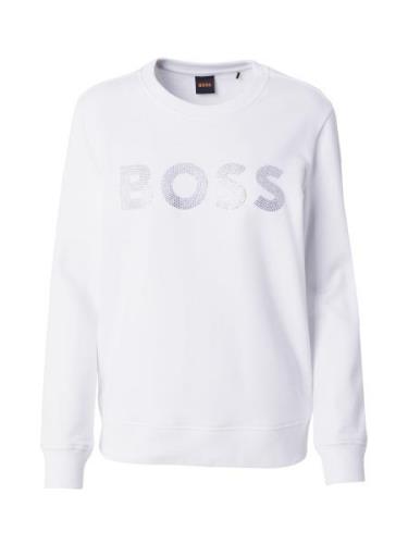 BOSS Sweatshirt 'C_Ebossa2'  sølv / hvid