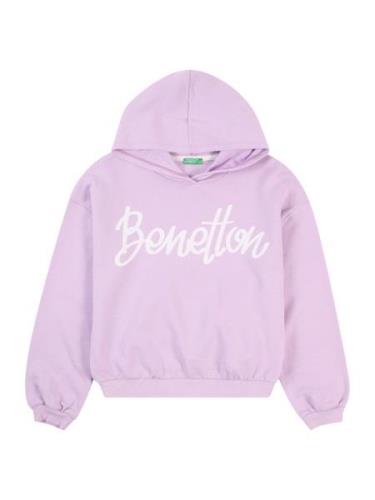 UNITED COLORS OF BENETTON Sweatshirt  lilla / hvid