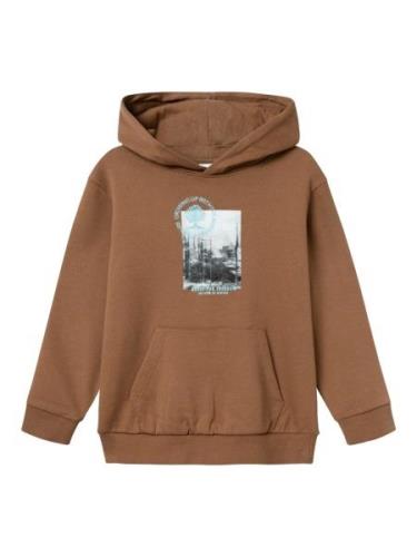 NAME IT Sweatshirt 'NKMNanter'  lyseblå / brun / grafit / hvid