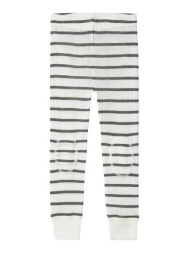 NAME IT Leggings 'NBNWang'  mørkegrå / hvid