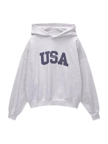 Pull&Bear Sweatshirt  navy / lysegrå