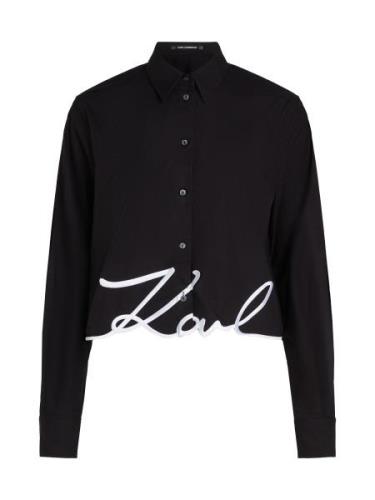 Karl Lagerfeld Bluse  sort / hvid