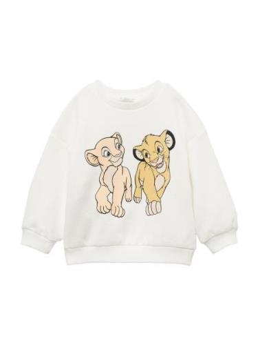 MANGO KIDS Sweatshirt  ecru / gul / fersken / sort