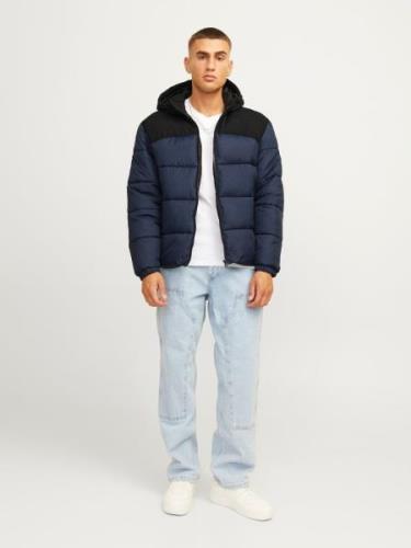 JACK & JONES Vinterjakke 'JJMOON'  navy / sort